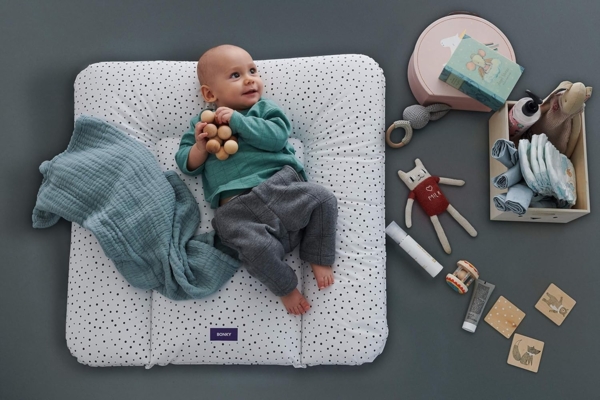 Bonky Wickelauflage weiche Wickelunterlage Baby Wickeltischauflage Abwaschbar - Botanik - 50x70 cm Bild 7