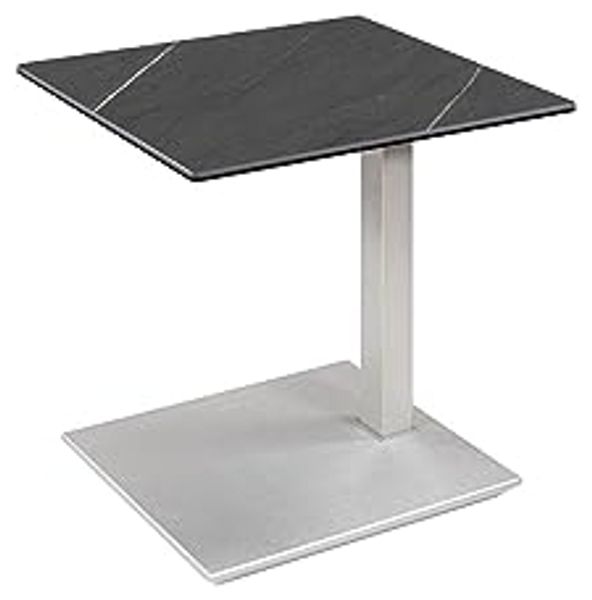 Beistelltisch Channa 55x47x54 höhenverstellbar Perlsilber/Marmara Nero 16214