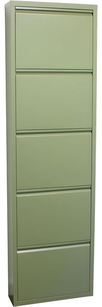 ebuy24 Schuhschrank Pisa Schuhschrank mit 5 Klappen/Türen in Metall gr