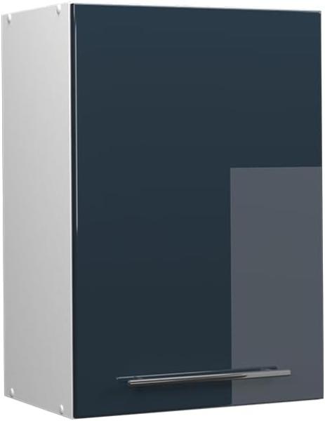 Vicco Hängeschrank Fame-Line Weiß Dunkelblau Hochglanz 50 cm