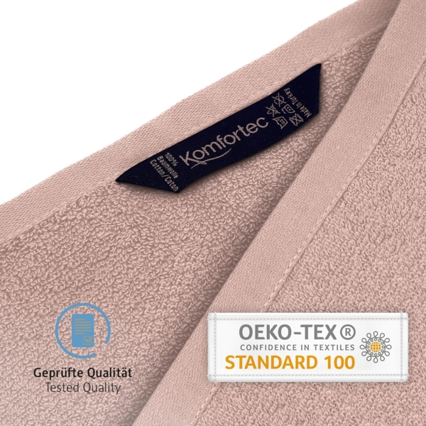 Komfortec Handtuch Set aus 100% Baumwolle, 4 Handtücher 50x100 cm und 4 Badetücher 70x140 cm, Frottee (Packung, 8-St), Duschtücher & Badehandtuch, Weich, Towel, Groß Bild 6