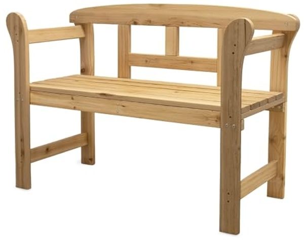 Spetebo Gartenbank Friesenbank aus Kiefernholz (Stück, 1-St, Sitzbank), Klassische Holz Parkbank aus Kiefernholz