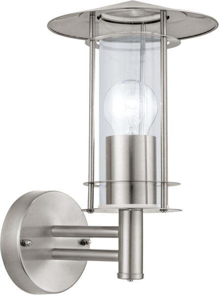 Eglo 30184 Aussenleuchte LISIO edelstahl, E27 max. 1X40W L:17,5cm H:30cm