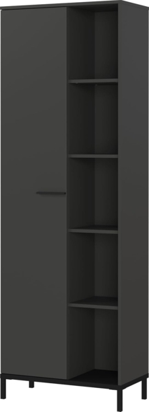 Germania Aktenschrank GW-Rovigo 2237-547, in Graphit, Tür schließt nur 2/3 des Schranks, 64 x 190 x 34 cm