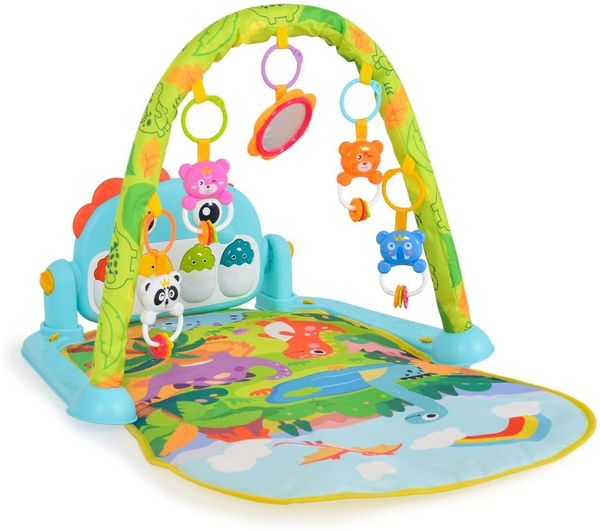 Moni Spielbogen Tansania HE0643 Krabbeldecke, Musiktasten, hängende Spielzeuge blau Bild 2