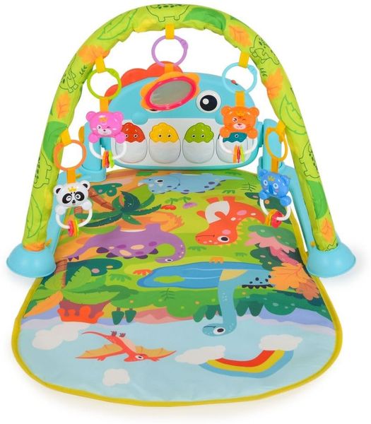 Moni Spielbogen Tansania HE0643 Krabbeldecke, Musiktasten, hängende Spielzeuge blau Bild 4
