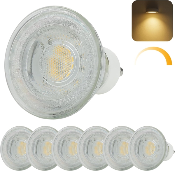 Sweet LED LED-Leuchtmittel 6er Set GU10 stufenlos dimmbar 7W 530 Lumen, GU10, 6 St, warmweiß