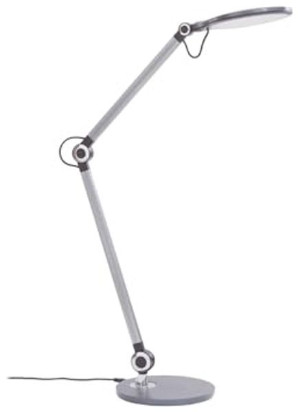 Lindby Schreibtischlampe Nyxaris, LED, Kunststoff Alu Farbwechsel warmweiß / tageslicht IP20, 1 x 6,6 W LED, Farbwechsel warmweiß / tageslicht