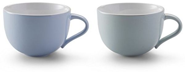Stelton Emma Tasse Blue, 2er Set, Kaffeetasse, Becher, Steinzeug glasiert, Blau, 350 ml, x-208