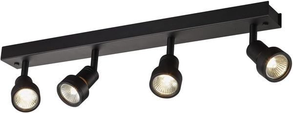 SLV No. 1002029 PURI CW Wand- und Deckenaufbauleuchte quad GU10 schwarz 4x50W