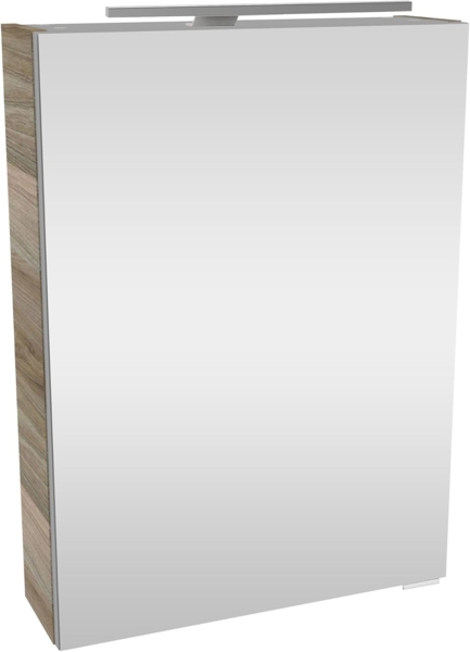 Fackelmann SBC LUXOR Gäste-WC Spiegelschrank 50 cm, Grau, links