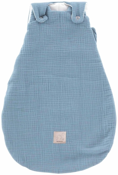 Außenschlafsack LIEBMICH Baumwollmusselin hellblau, Größe 68/74