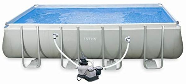 Intex Pool Ultra Frame rechteckig, mit Sandfilterpumpe, Doppelleiter Bild 3