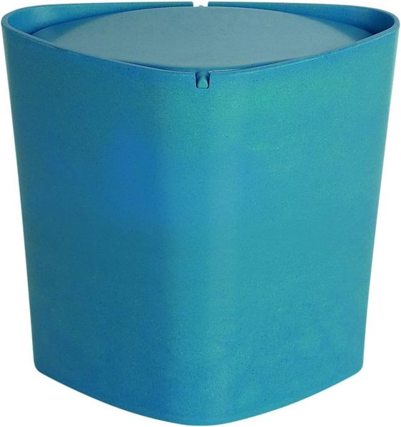 Spirella Kosmetikeimer 1 Liter Abfalleimer Schwingdeckeleimer Tischabfalleimer "Trix" Acryl Blau