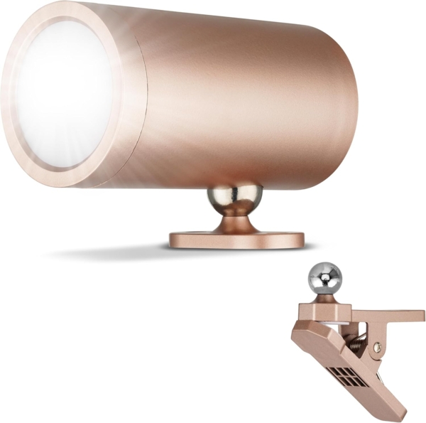 REV LED Wandleuchte - Wandlampe mit Akku & Bewegungsmelder, 180lm, kabellos, dimmbar, 360° drehbar. Wegeleuchte zum Mitnehmen - ideal für Camping, Garage & Keller, IP54, kupfer