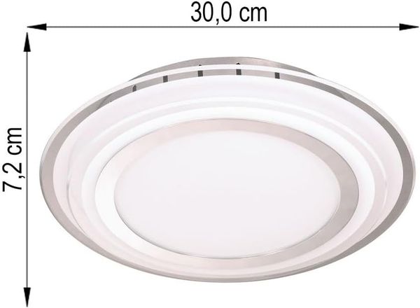 LED Deckenleuchte, Glas, Chrom, 30 cm, NANCY Bild 8