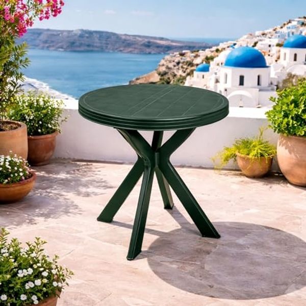 Gartentisch Balkontisch Bistrotisch Tisch Rund Grün Don Ø70xH72cm