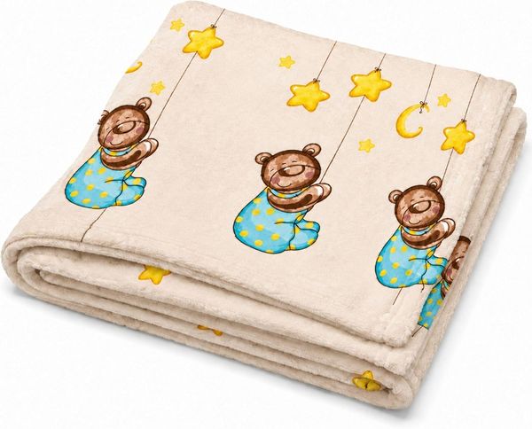 Baby Kuscheldecke 75x100 cm Bär