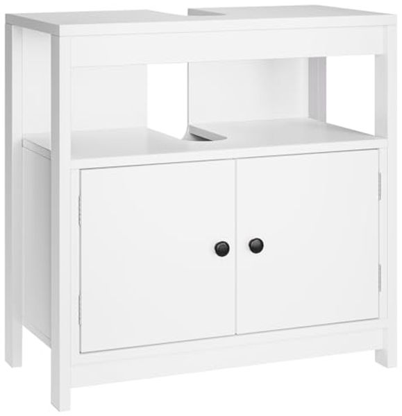 Homfa Nachttisch mit 3 Schubladen (1-St), Nachttschrank Nachtkommode Weiß 45x38x55,5cm