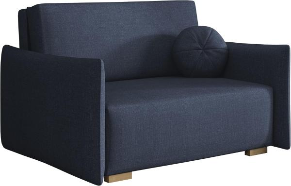 Sofa Viva Glov II mit Schlaffunktion, 2 Sitzer Schlafsofa mit Bettkasten (Farbe: Soul 15)