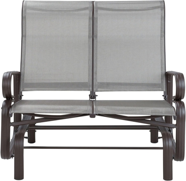 Gartenbank BORGIO 114 cm Metall Grau