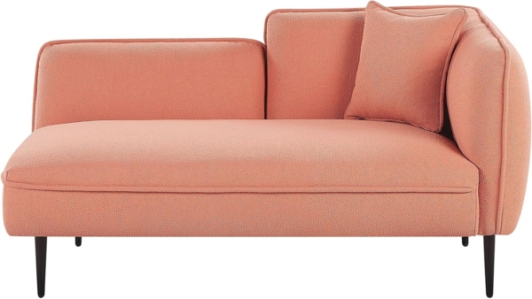 Chaiselongue Bouclé pfirsichrosa rechtsseitig CHEVANNES