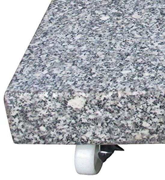 Schirmständer Granit 50kg eckig mit vier Rollen Bild 2