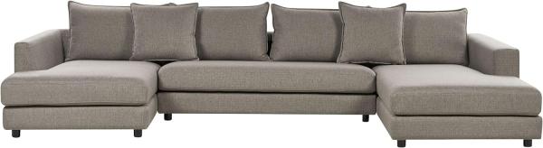 Ecksofa LILVIKEN Taupe Stoff Symmetrisch