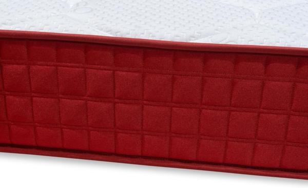 Imperial Confort 619262 Matratze Helsinki Massage 25, Memory-Schaum, Baumwollmischung, Weiß/Rot, 105x200 cm Bild 7