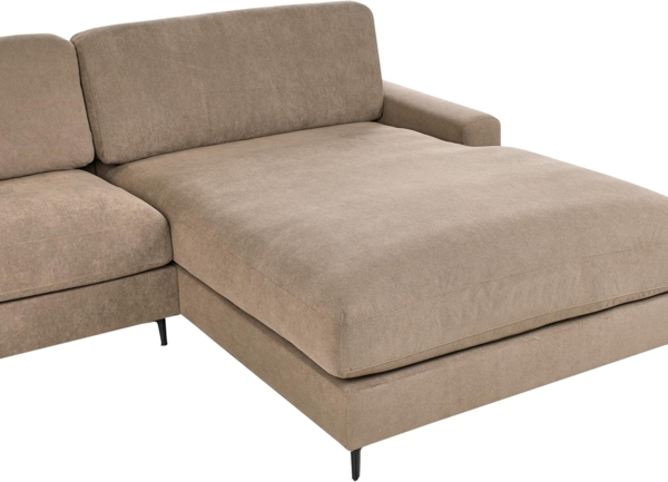 Ecksofa 3-Sitzer MALOY Stoff Braun linksseitig Bild 6