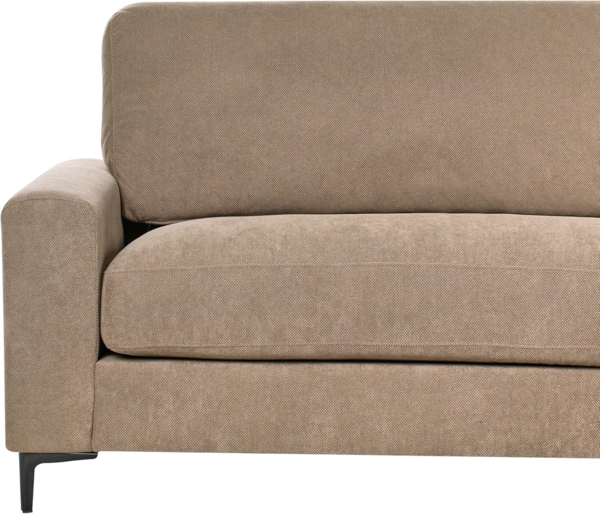 Ecksofa 3-Sitzer MALOY Stoff Braun linksseitig Bild 5