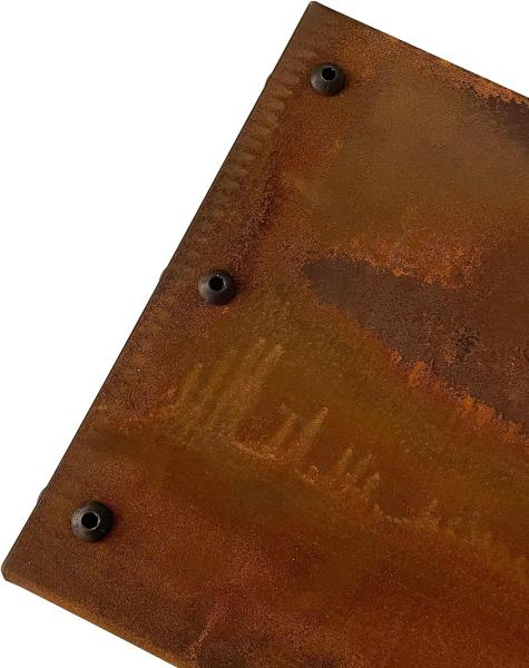 Kaminholzregal Brennholzregal Edelrost 115x50x25 cm Holzregal Rost Cortenstahl Bild 4