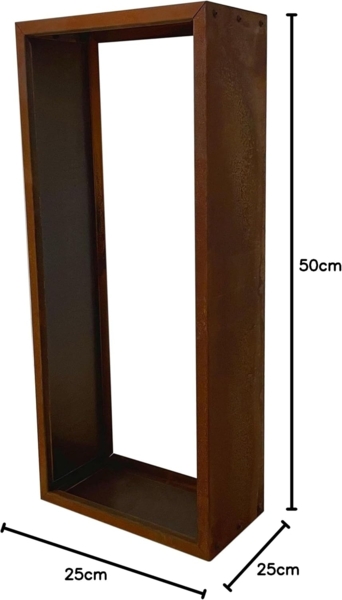 Kaminholzregal Brennholzregal Edelrost 115x50x25 cm Holzregal Rost Cortenstahl Bild 9