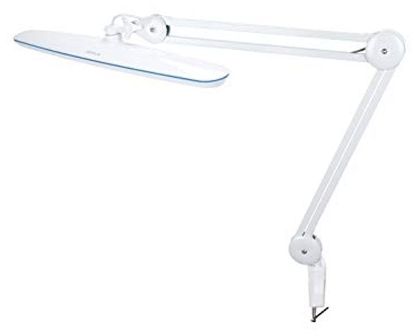 Semplix LED Arbeitslampe Tischlampe weiß (117 LED/ dimmbar/ Tischklemme)