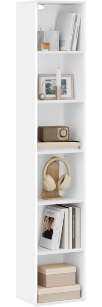 Bücherregal mit 6 Ebenen Modell Kuep weiß