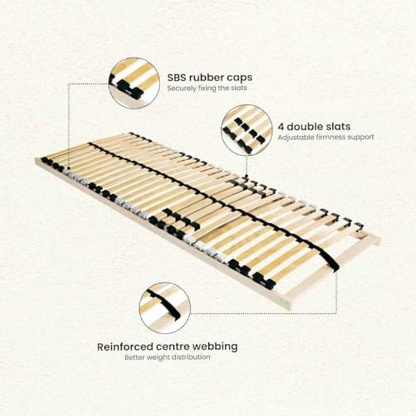 vidaXL Bett-Lattenrost Braun 90 x 190 cm Massivholz Buche 42015234 Bild 4