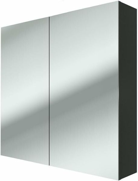 Spiegelschrank Badspiegel Badezimmer Spiegel City 80cm Esche schwarz mit 5W LED-Strahler / Energiebox