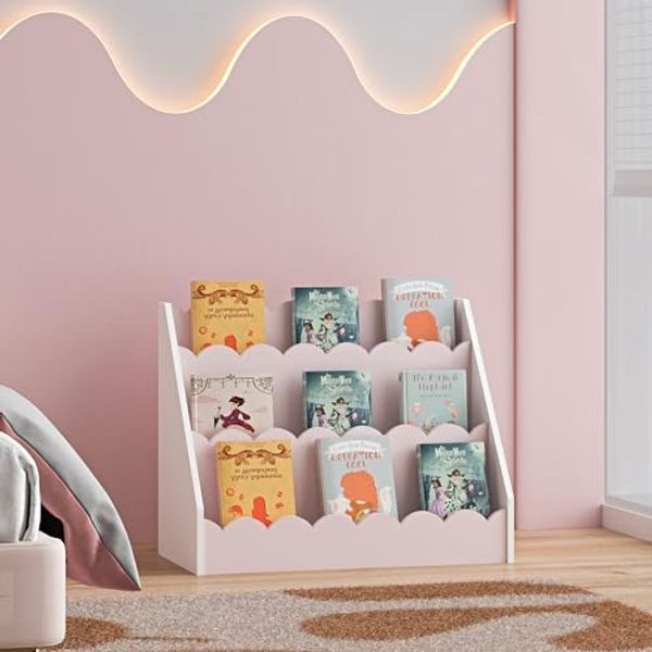 Kinderregal Vestnes 48x61x30 cm Cotton Candy/Weiß [en. casa]
