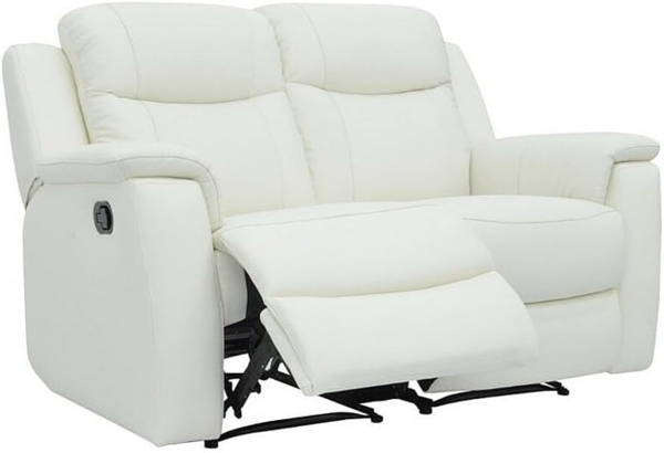 Vente-unique - Relaxsofa Leder 2-Sitzer - Elfenbeinfarben - EVASION Bild 1