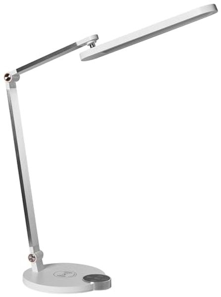 LED Schreibtischlampe CAROY mit kabellosem Ladegerät Weiß