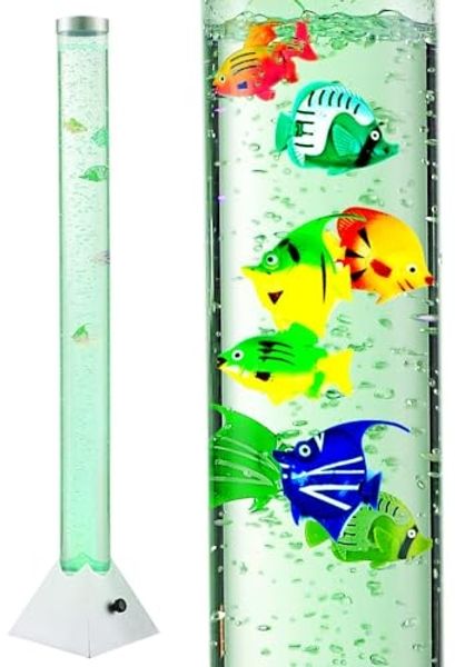 LED-RGB Stehleuchte, mit fünf Fischen, H 122cm