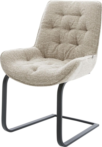 Freischwinger Taimi-Flex Webstoff Soft Beige Freischwinger flach Schwarz