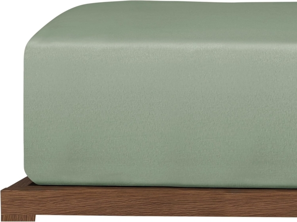 Uncover by Schiesser Spannbettlaken New Jersey - Edeljersey - 150 x 200 cm - Hellgrün