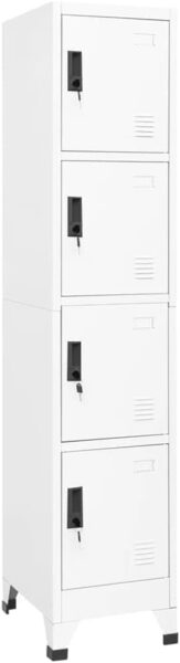 vidaXL Schließfachschrank Weiß 38 x 45 x 180 cm Stahl [339784]