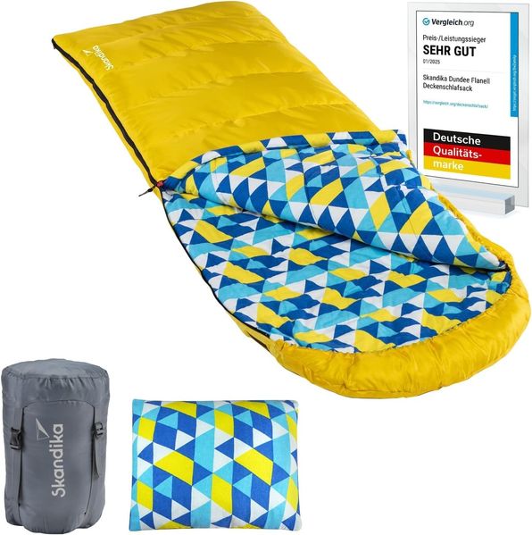 Skandika Schlafsack, koppelbar, Doppelschlafsack, 3 Jahreszeiten, Erwachsene, 220 x 80 cm