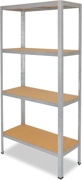 shelfplaza HOME 180x75x60 cm Schwerlastregal in grau-verzinkt mit 4 Böden und 175 kg Traglast pro Boden Bild 7