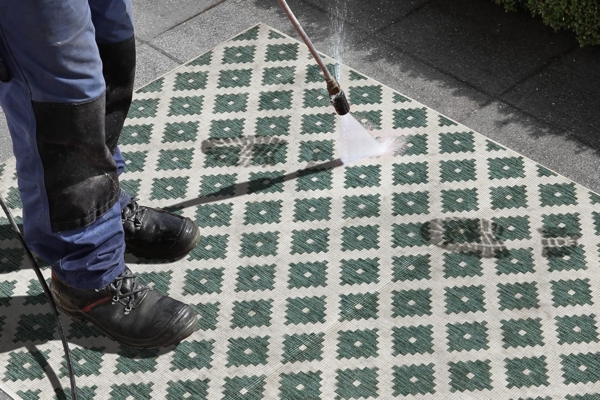 In- & Outdoor Wendeteppich Nizza Grün Creme - 120x170x0,5cm Bild 6