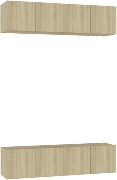 vidaXL TV-Schränke 4 Stk. Sonoma-Eiche 60x30x30 cm Holzwerkstoff 3078954