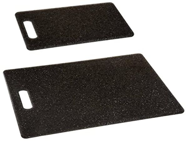 Schneidebrettset, Polypropylen, 2 Stück, schwarz
