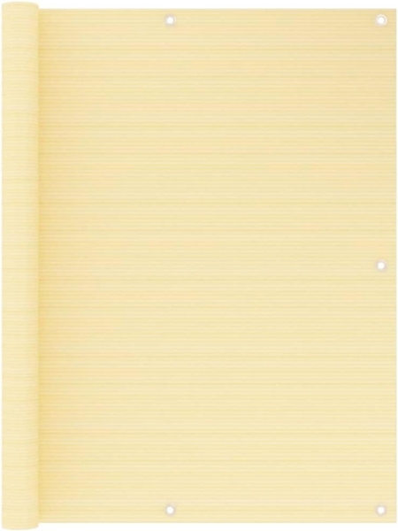 vidaXL Balkon-Sichtschutz Beige 120x500 cm HDPE 310918